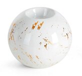 Dekorativní svícen na čajovou svíčku GRAF bílá 10x10x9 cm Mybesthome