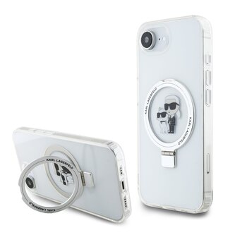 Karl Lagerfeld Ringstand Karl and Choupette MagSafe Zadní Kryt pro iPhone 16e White Karl Lagerfeld Ringstand Karl and Choupette MagSafe Zadní Kryt pro iPhone 16e White