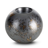 Dekorativní svícen na čajovou svíčku GRAF šedá 10x10x9 cm Mybesthome