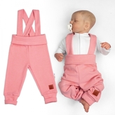 Rostoucí legíny se šlemi, žebrované s širokým pásem  - meruňkové, 80/86; 80/86 (12-18m)