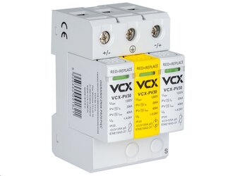 Přepěťová ochrana VCX PV30 DC třída T2 (C) 3P 1200V Přepěťová ochrana VCX PV30 DC třída T2 (C) 3P 1200V