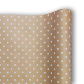 Balicí papír Kraft 80g/m2, š.0,7m/2m s potiskem bílý puntík