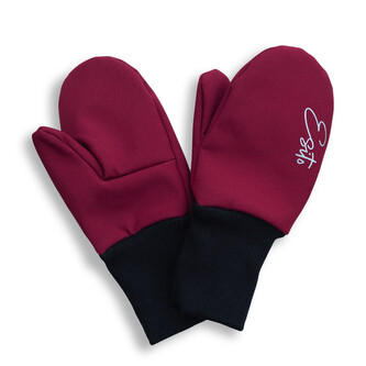 Palcové rukavice softshell Fuchsie; Barva: fuchsiová; Velikost: 1 - 2 roky