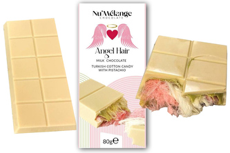 Angel Hair dubajská čokoláda Cotton Candy Pistachio, bílá 80g