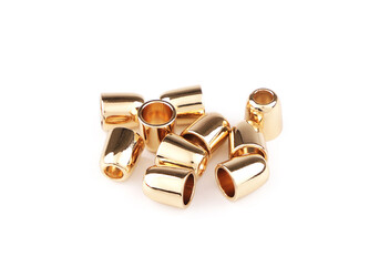 Kovová koncovka na šňůru Ø5 mm / ozdoba - 100 ks - 3 růžové zlato