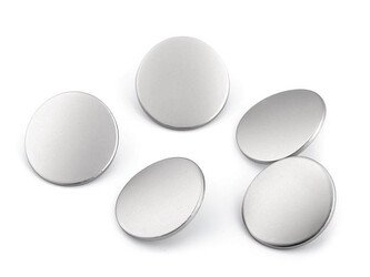 Kovový knoflík velikost 32" - 100 ks - 2 stříbrná