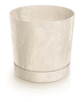 Květináč TUBOS P BETON EFFECT krémový matný, varianta 10,8 cm
