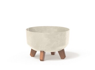 Nízký květináč GRACIE EFFECT pískový, varianta 38 cm