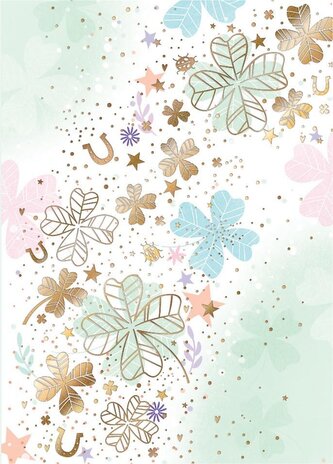 Karnet B8 mini Koniczynki