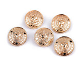 Kovový knoflík velikost 32"; 40" - 50 ks - 3 (32") růžové zlato