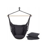 Závěsné houpací křeslo 130x100, tmavě šedé SPRINGOS ROCCO