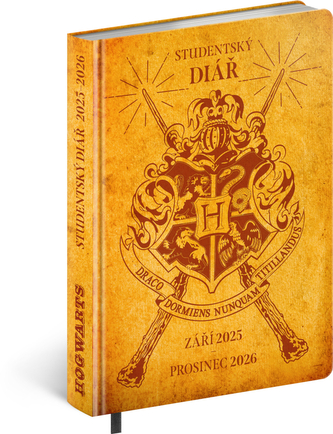 NOTIQUE Studentský diář Harry Potter – Bradavice (září 2025 – prosinec 2026), 9,8 x 14,5 cm