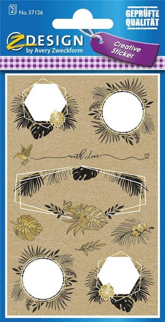 Naklejki papierowe - Tropikalne wzory