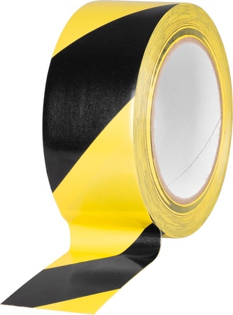 Páska varovná lepící žlutočerná 50mm/33m  STREND