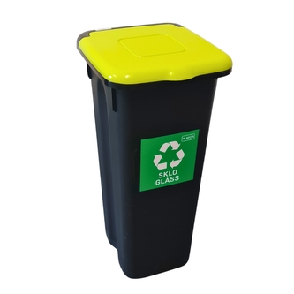 Odpadkový koš na tříděný odpad Flap Bin černý 20 l, stříbrný - směsný odpad