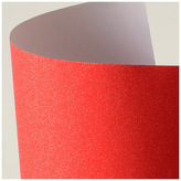 Arkusz samoprzylepny brokatowy Czerwony A4 op. 10szt 150g/m2, Galeria Papieru