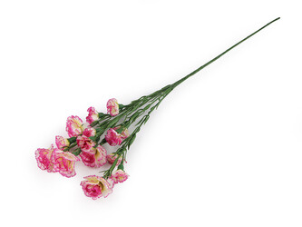 Umělá kytice karafiát mini - 1 ks - 3 růžovofialová krémová