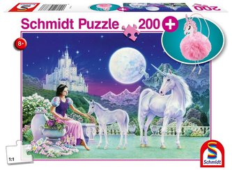 Puzzle 200 Jednorożec + pluszowy brelok G3