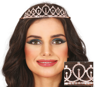 Fiestas Guirca Stříbrná kovová čelenka princezny