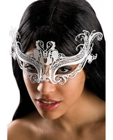 Carnival Toys Bílá kovová škraboška