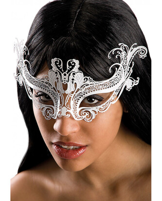 Carnival Toys Bílá kovová škraboška