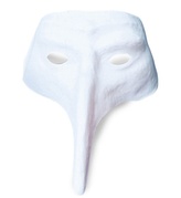 Widmann Škraboška bílá dlouhý nos