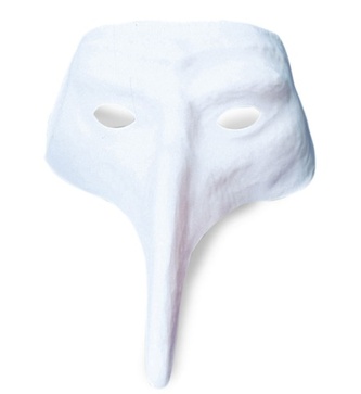 Widmann Škraboška bílá dlouhý nos