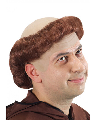 Carnival Toys Paruka mnich s pleší hnědá