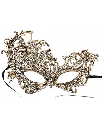 Carnival Toys Krajková škraboška zlatá