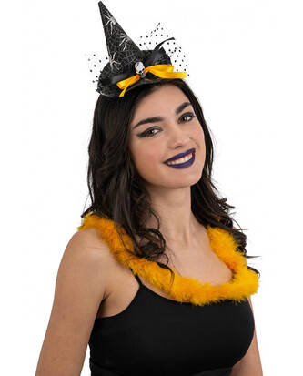 Carnival Toys Čarodějnický klobouček s lebkou na čelence