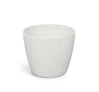 Květináč LAMIA ECO WOOD - bílá ECO 23,8 cm