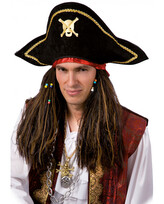 Carnival Toys Pirátský klobouk s parukou