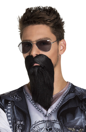 Boland Bradka s knírem motorkář černé