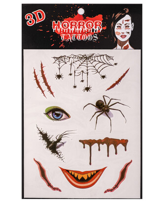 Carnival Toys Halloweenské tetování s pavouky