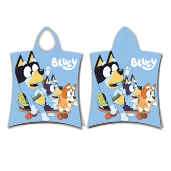 Jerry Fabrics Plážová osuška pončo Bluey Skate 50x115 cm