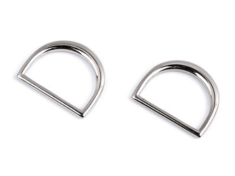 Polokroužek na textil a obuv šíře 20 mm plochý - 20 ks - 1 nikl