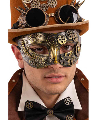 Carnival Toys Škraboška steampunková zlatá