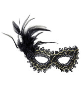 Widmann Škraboška černá s peřím