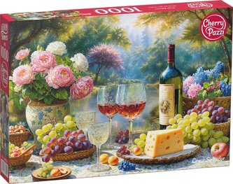 CHERRY PAZZI Puzzle Vinné zátiší s hrozny 1000 dílků