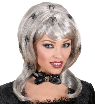 Widmann Čarodějnická paruka s pavouky