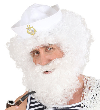 Widmann Paruka s vousy bílá kudrnatá