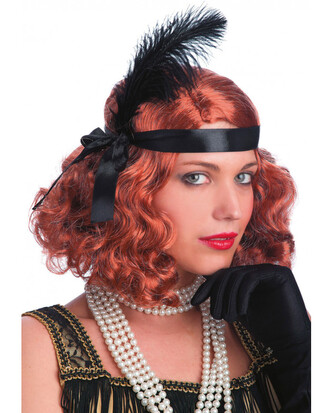 Carnival Toys Charlestonová paruka s čelenkou a peřím