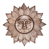 Slunce - kovová nástěnná dekorace, šedá