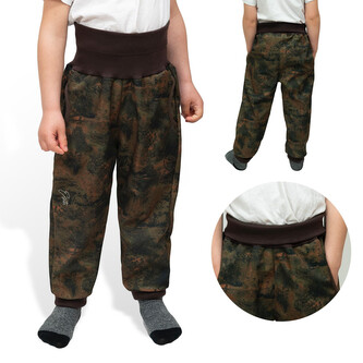 Rostoucí softshellové kalhoty Forest; Barva: hnědá; Velikost: 86