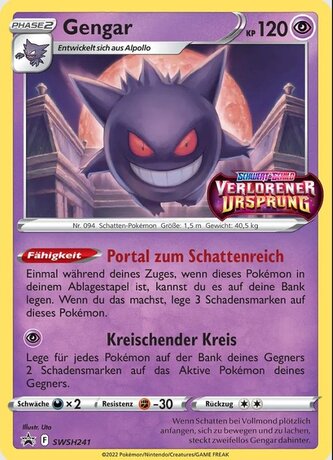 Pokémon TCG Lost Origin - Preconstructed Pack - Gengar