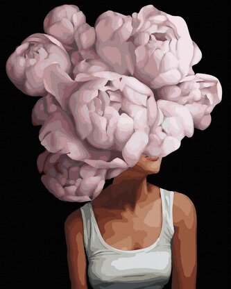 Malowanie po numerach czarne płótno - Kwiatowe...