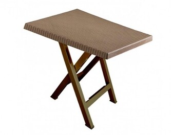 Mega Plast, plastový skládací stůl LEO, rozměr 70 x 70 cm, mocca  + AKCE 1+1 ZDARMA