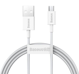 Baseus CAMYS-02 Superior Fast Charging Datový Kabel MicroUSB 2A 1m White (Pošk. Balení)