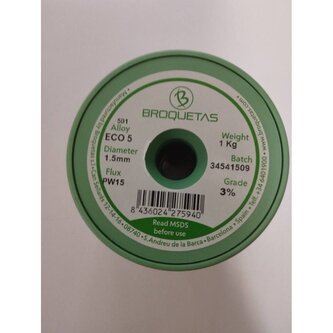 CÍN 1,5mm 1000g Sn99Cu0,7Ag0,3 FLUX PW-15 PBFREE