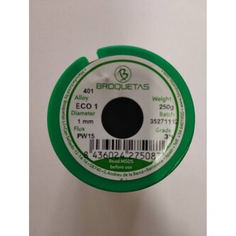 CÍN 1mm 250g Sn99,3Cu0,7 FLUX PW-15 PBFREE